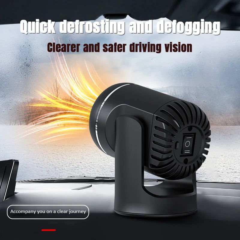 Car Portable Electric Fan Heater Room Warmer Electric Air Heater Powerful Warm Blower Fast Heater Fan Stove Radiator 360° Rotate