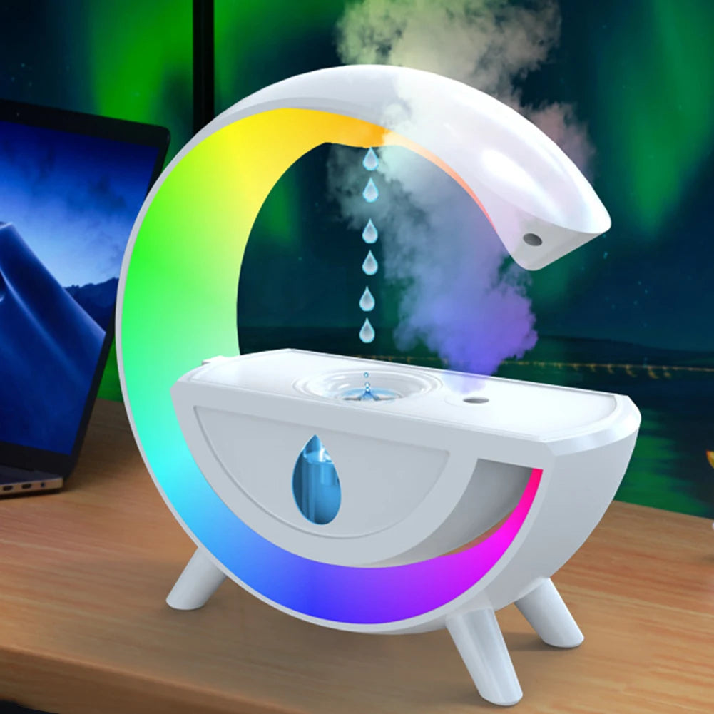 Water Droplet Air Humidifier G Type RGB Night Light Home Fragrance Diffuser Aromatherapy Humidifiers USB Charging for Bedroom