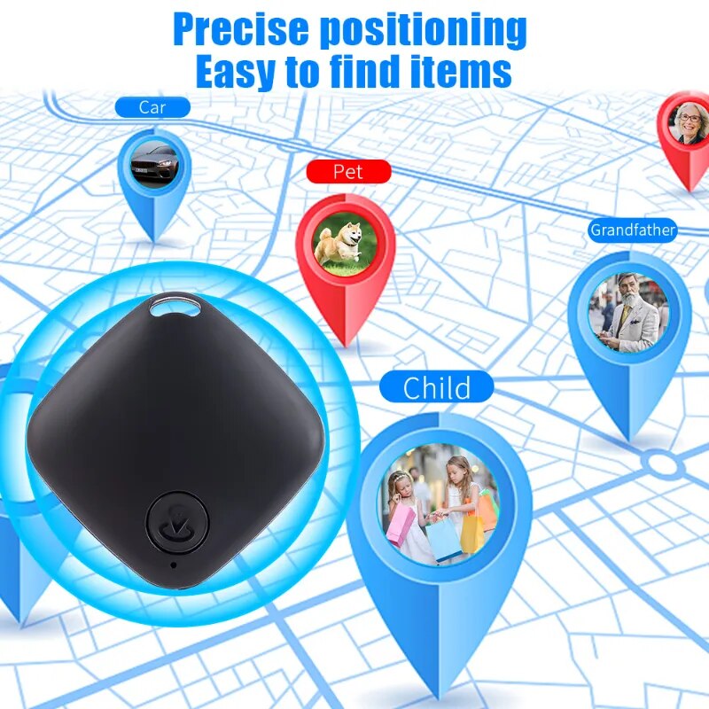Mini Tracking Device Tracking Air Tag Key Child Finder Pet Tracker Location Smart Bluetooth Tracker Anti-lost Alarm GPS Tracker