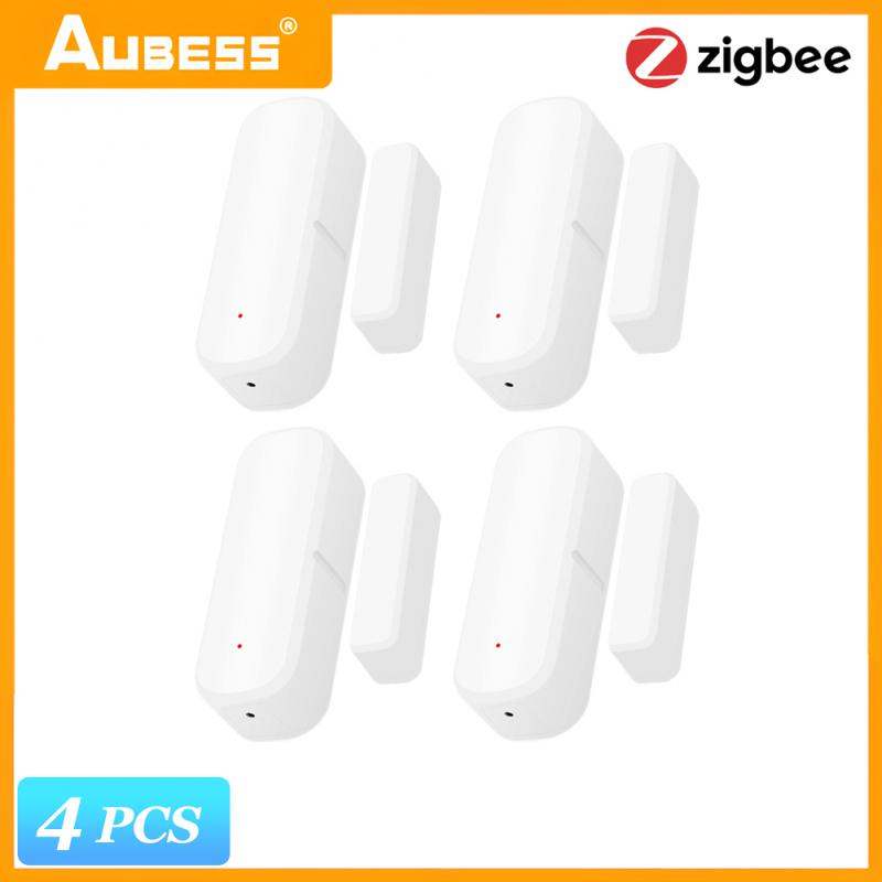 10PCS Aubess Tuya Zigbee Door Sensor Smart Automation Window Magnetic Detectors Security Protection Monitor Alexa Google Home