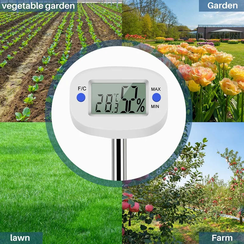 TA290 Digital Soil Hygrometer Moisture Meter Temperature Humidity Tester With Probe For Gardening Farming