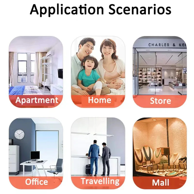 Tuya Smart Life Wifi Smart Window Door Sensor Open Close Detector Smart Home Security Protection Via Alexa Google Home 1/5PC