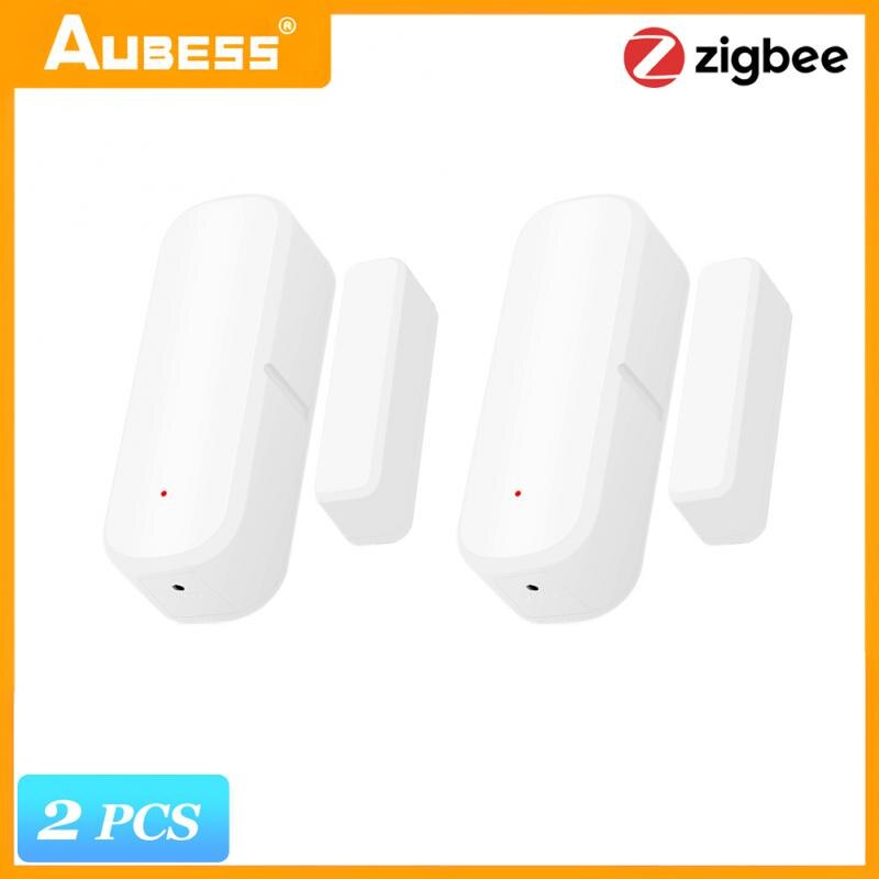 10PCS Aubess Tuya Zigbee Door Sensor Smart Automation Window Magnetic Detectors Security Protection Monitor Alexa Google Home