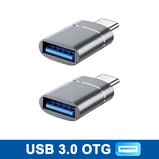 3/2/1pcs Type C To USB3.0 Adapter Phone Charging Data Transfer Converters D Disk Backup Save Files Connector for Laptop Computer