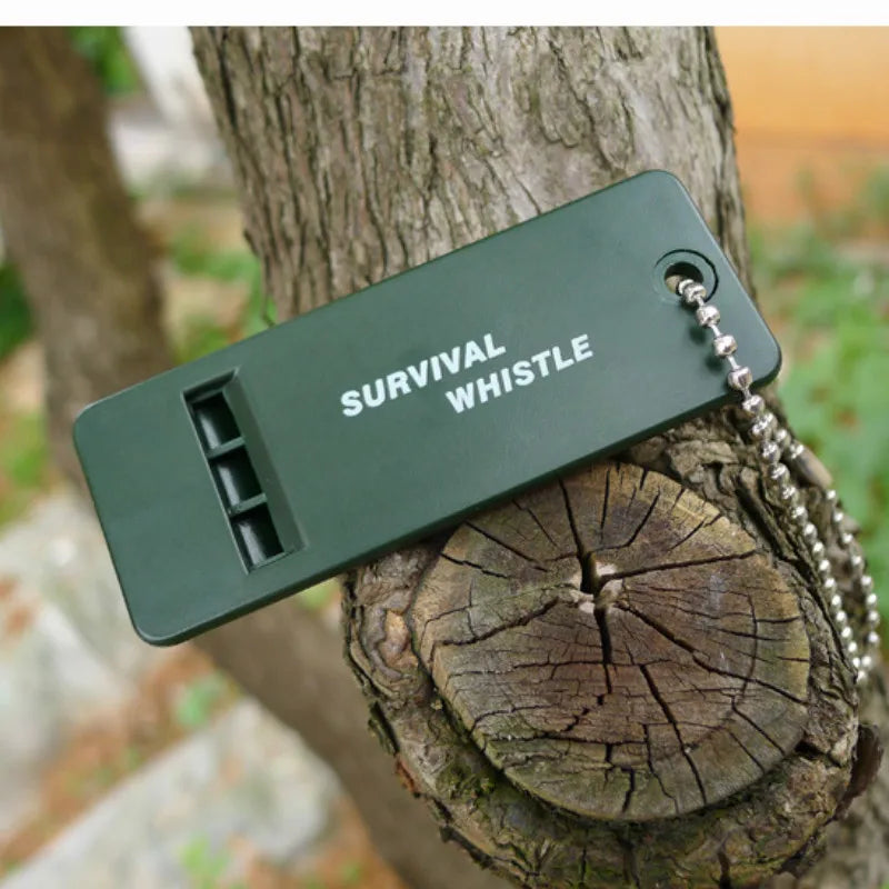 2Pcs/set Survival Whistle First Aid Kits Outdoor Emergency Whistling Signal Rescue Camping Hiking Outdoor Referee Multi-audio