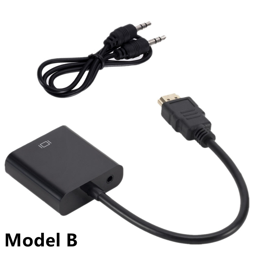 HD 1080P HDMI To VGA Converter HDMI Cable With Audio Power Supply HDMI Male To VGA Female Adapter For PS4 TV Box xbox TV Laptop