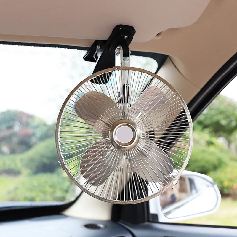 Clip Car Fan Portable 12V/24V Cooling Low Noise Electric Fan Ventilador Air Conditioner With Cigarette Lighter Suitable Truck