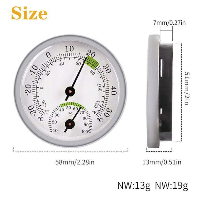 Wall Mounted Thermometer Hygrometer Mini Humidity Meter Gauge For Room Household Portable Hygrometer Weather Station