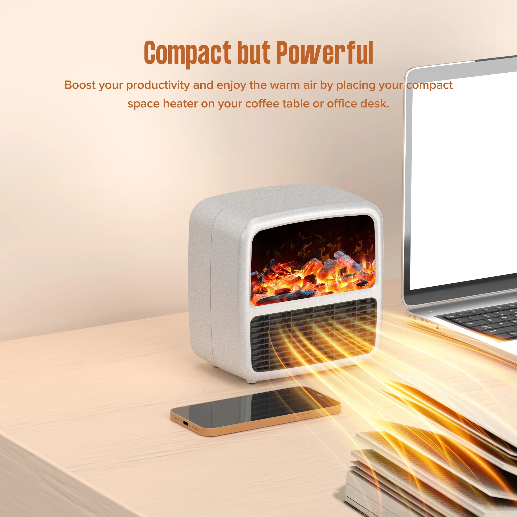 New Heater Fan Household Heater Indoor Desktop Electric Heater Ceramic Heating Charcoal Small Heater sell like hot cakes
