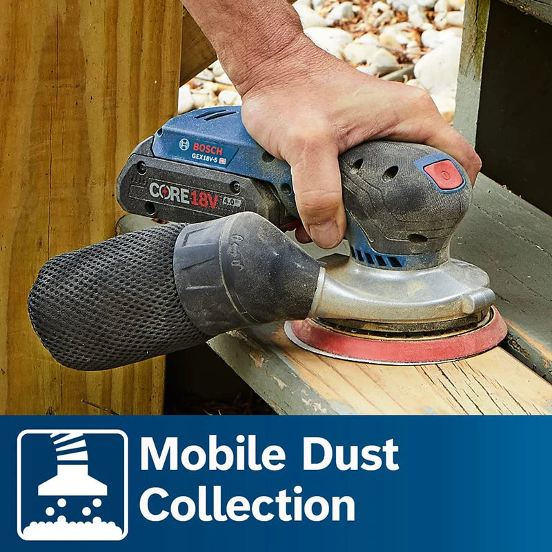 Bosch GEX18V-5N 18V Brushless 5 In. Random Orbit Sander Bare Tool Mobile Dust Collection