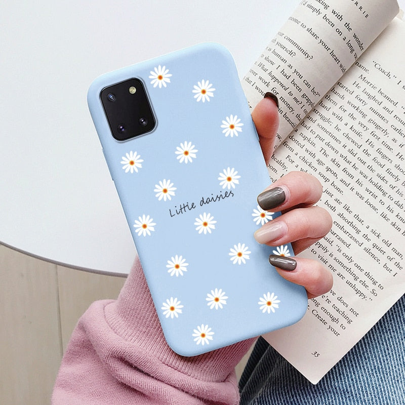 Soft Case For Samsung Galaxy Note 10 Lite Phone Cover Cute Flowers Butterfly Fundas TPU Coque For Samsung Note 10 Lite Bumper