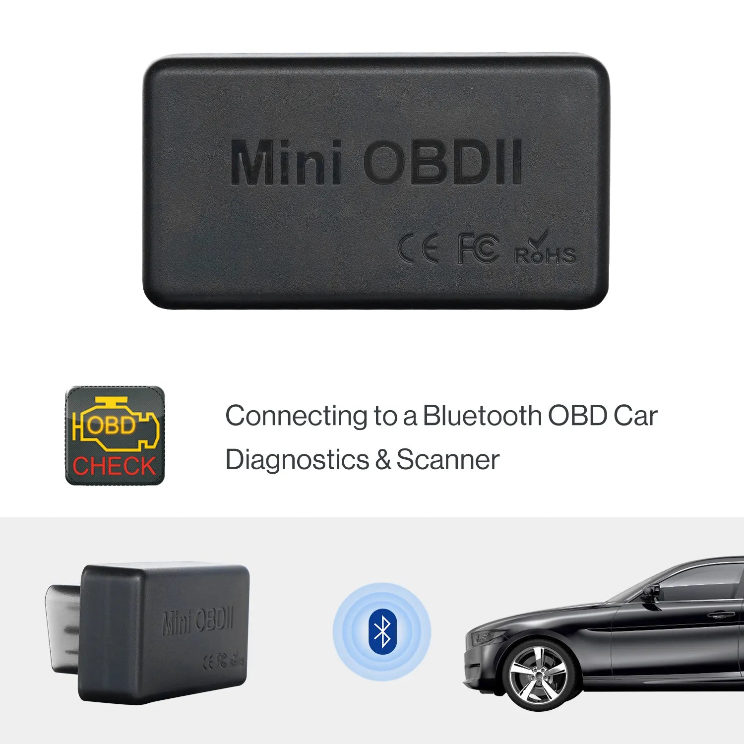 ATOTO Bluetooth OBDII/ OBD2 Car Diagnostic Scanner/Scan Tool For Android Series Car Stereo Compatible With Torque App