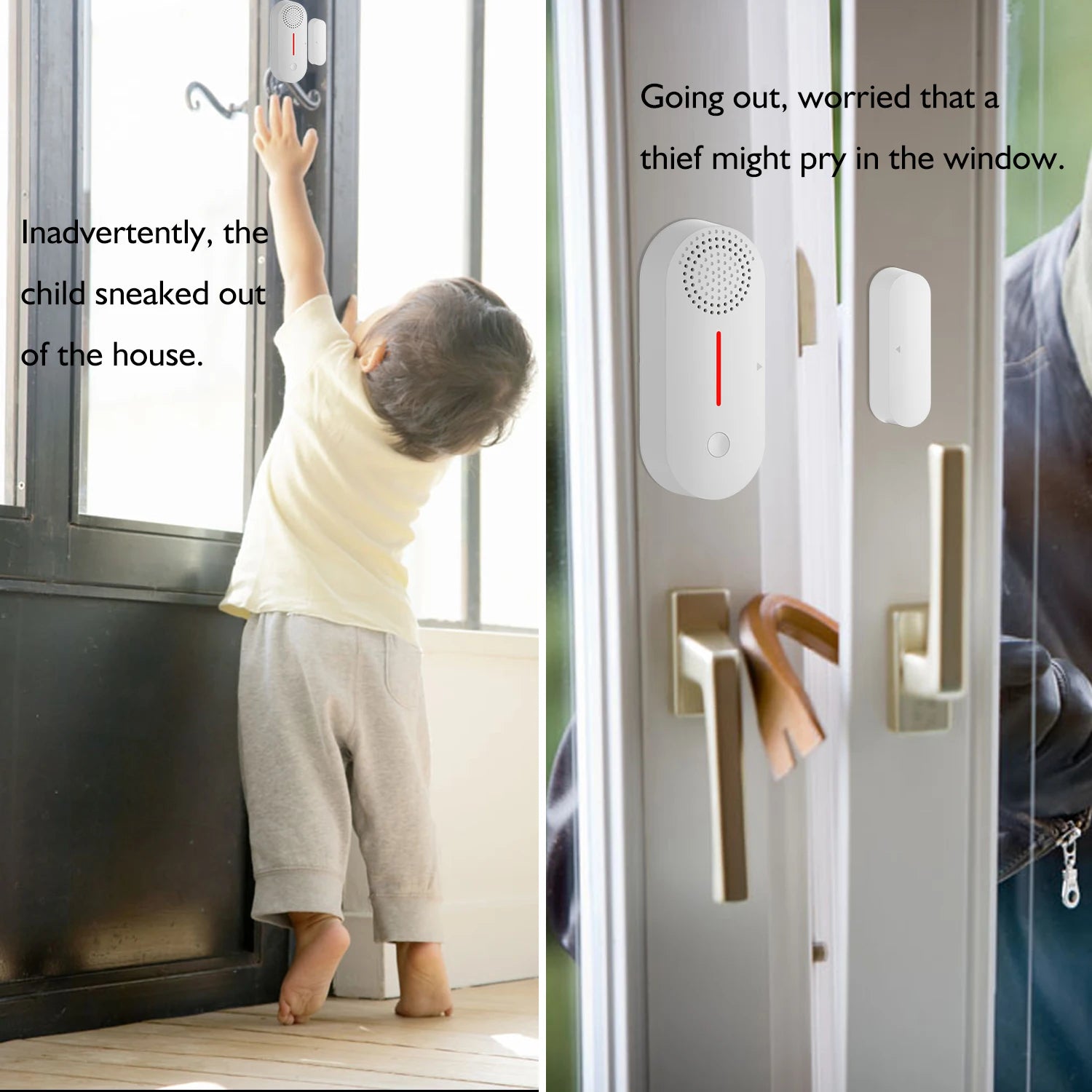 Tuya Smart Home Wifi Smart Door Sensor Door Open Closed Detector Sound Alarm Residence Security Protection for Alexa Google Home