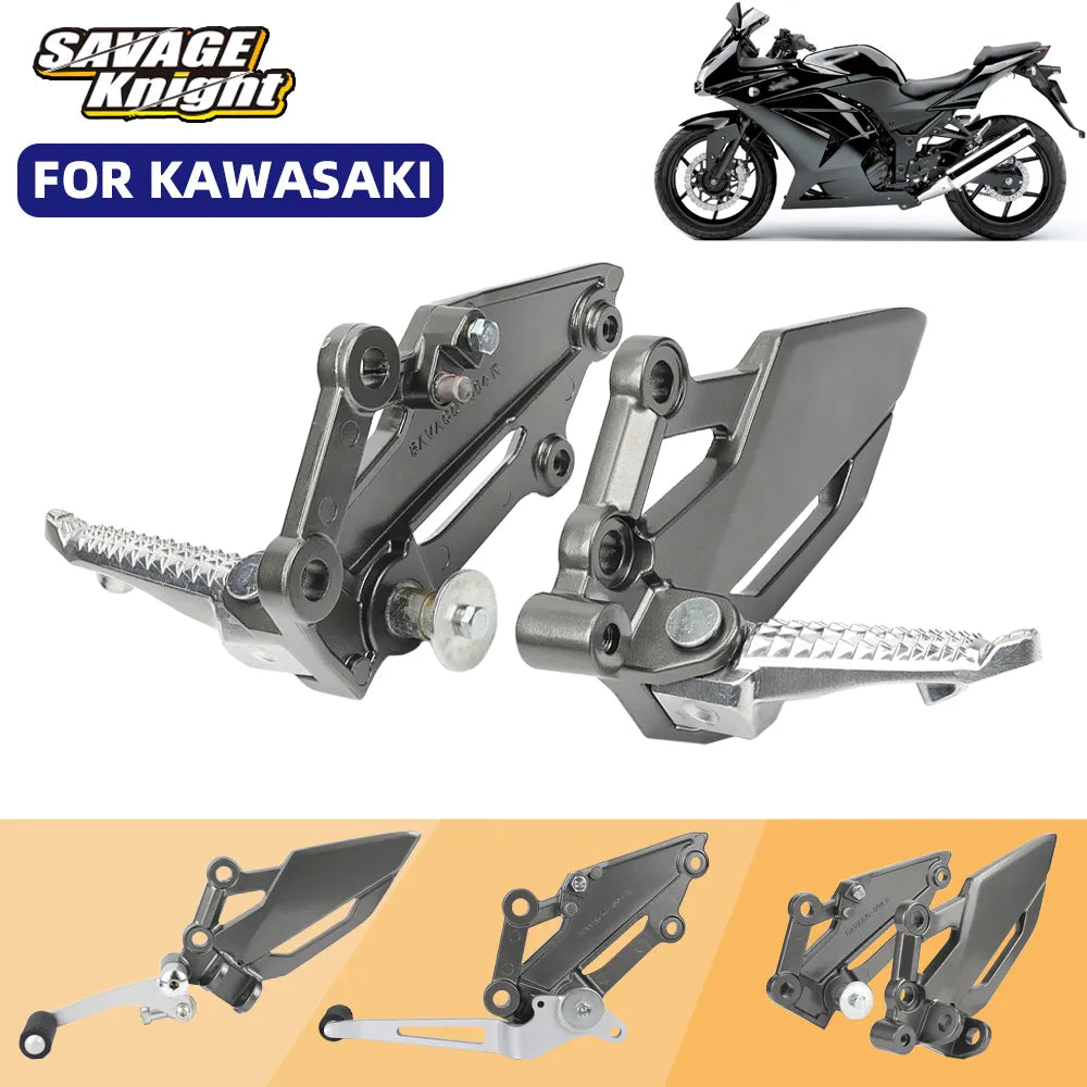 For KAWASAKI NINJA 250R 300 Z250 Z300 Front Footrest Foot Pedal Gear Shift Lever Pedal Foot Brake Lever Motorcycle Accessories