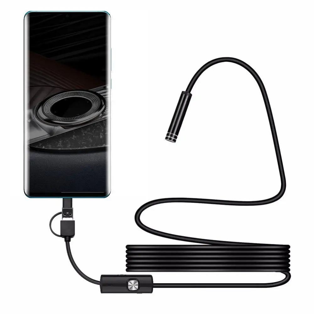 1PCS MM IP67 Waterproof Endoscope Camera 6 LEDs Adjustable USB Android Flexible Inspection Borescope Cameras for Phone PC