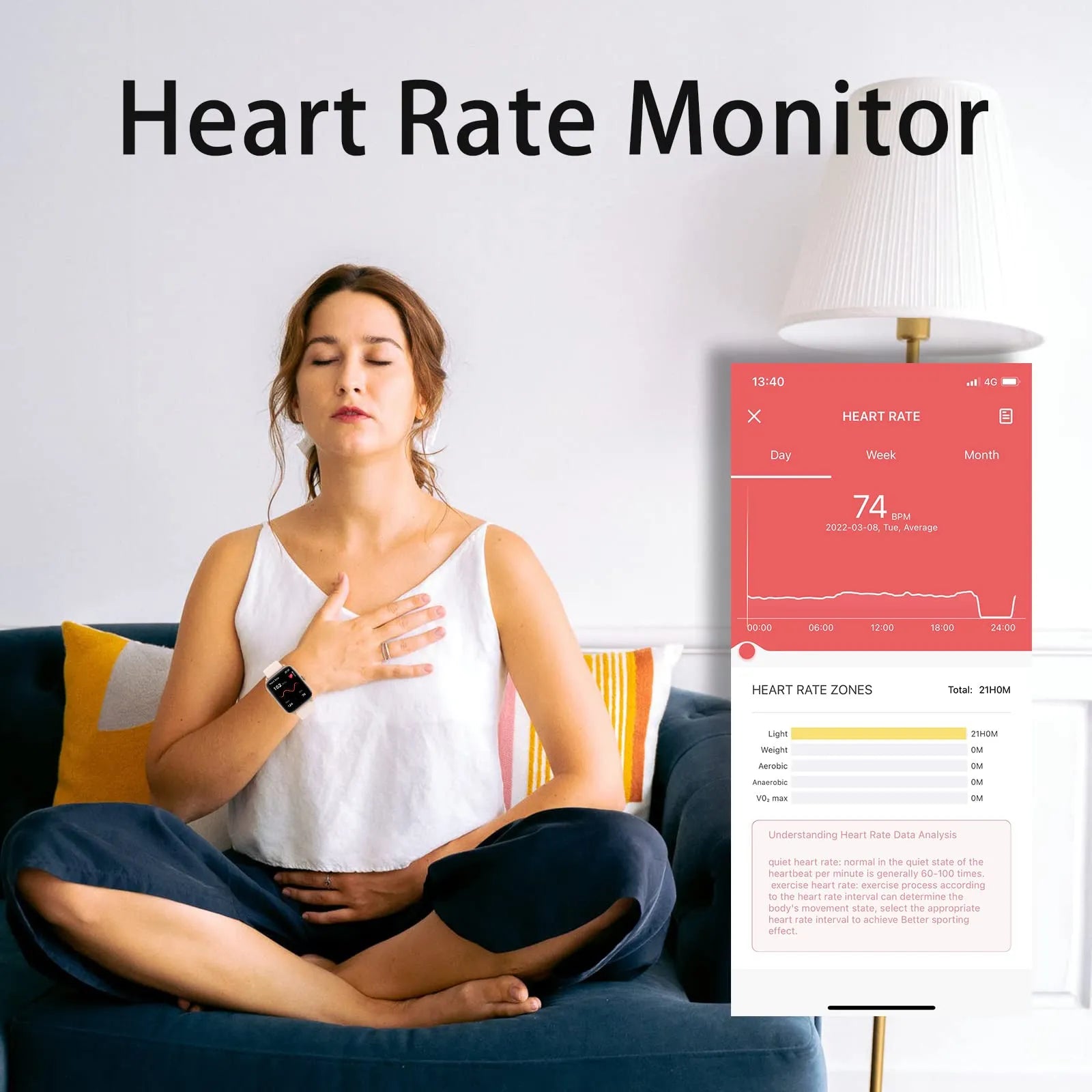Lenovo New Women Ladies Smart Watch Heart Rate Sleep Blood Oxygen Fitness Tracker Bracelet for Android  iOS Men Sport Watch 2023