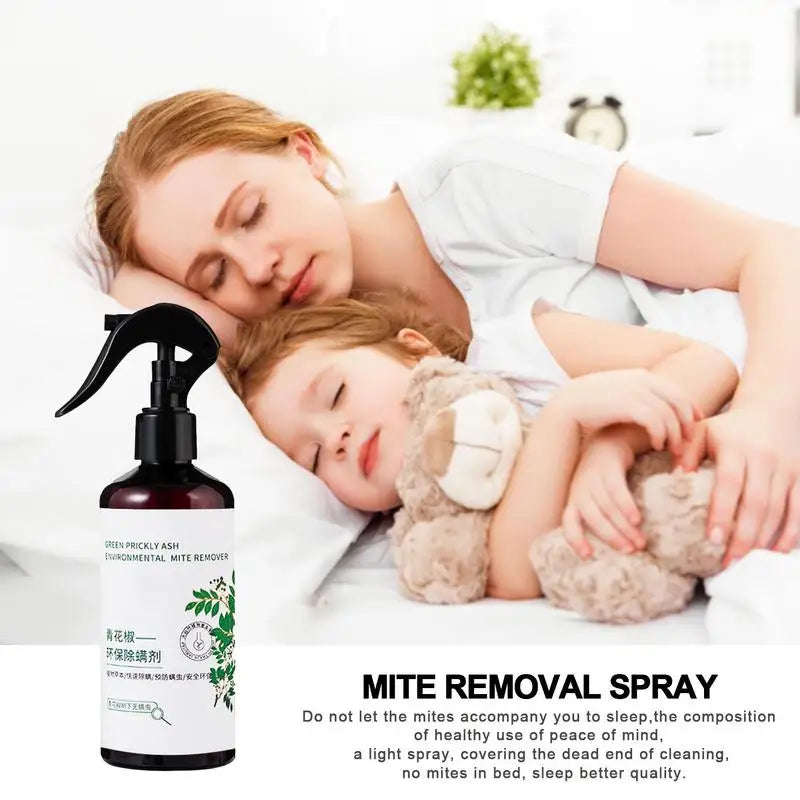 Natural Plant Green Pepper Mite Removal Spray 300ml Bed Sofa Household Wash-free Indoor Natural Vacuum Mite Cleaning Supplies