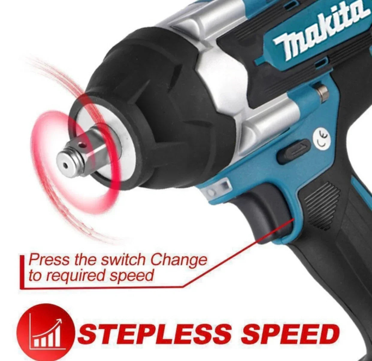 Makita DTW700 18V Cordless 1/2 Wrench Electric Key Impact Drill Power Tools Torque Wrench Wireless Drill Free Shipping Ratchet D