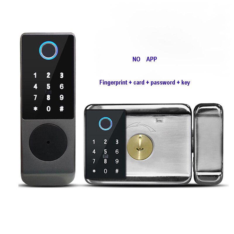 Fingerprint Lock Waterproof Tuya Wifi Remote Control Bluetooth TTLock App Card Digital Code Keyless Electronic Smart Door Lock