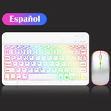 10inch Backlit For iPad Keyboard and Mouse Backlight Bluetooth Keyboard For IOS Android Windows Wireless Keyboard and Mouse