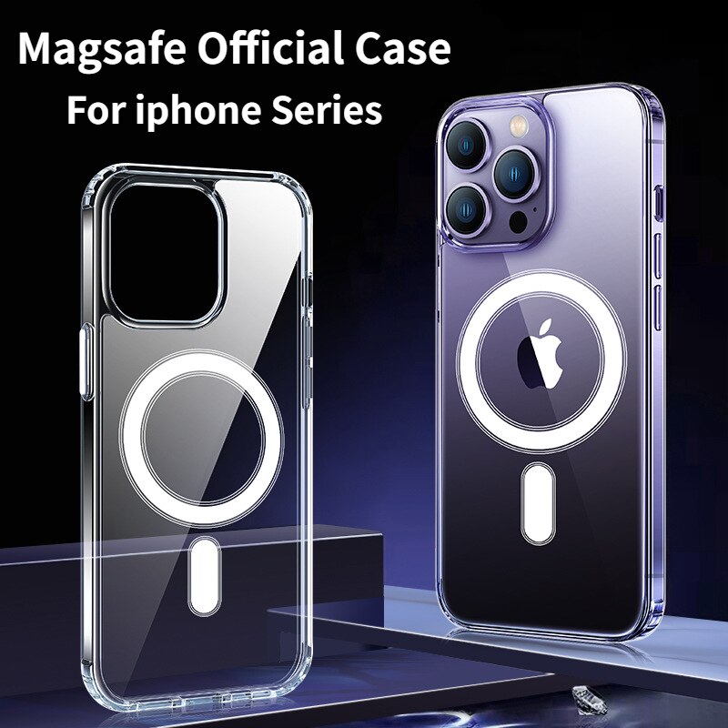 Magsafe Phone Case For iPhone 14 13 12 Pro Max X XR XS Wireless Charging Accessories Camera Screen Protection Cover Pouch Cases