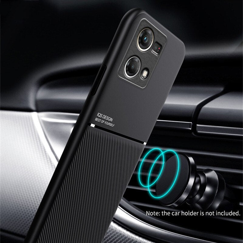 For OPPO Reno 7 4G Case Luxury Armor Magnetic Phone Cases For OPPO Reno 7 Reno7 4G  Stand Holder Back Cover Capa