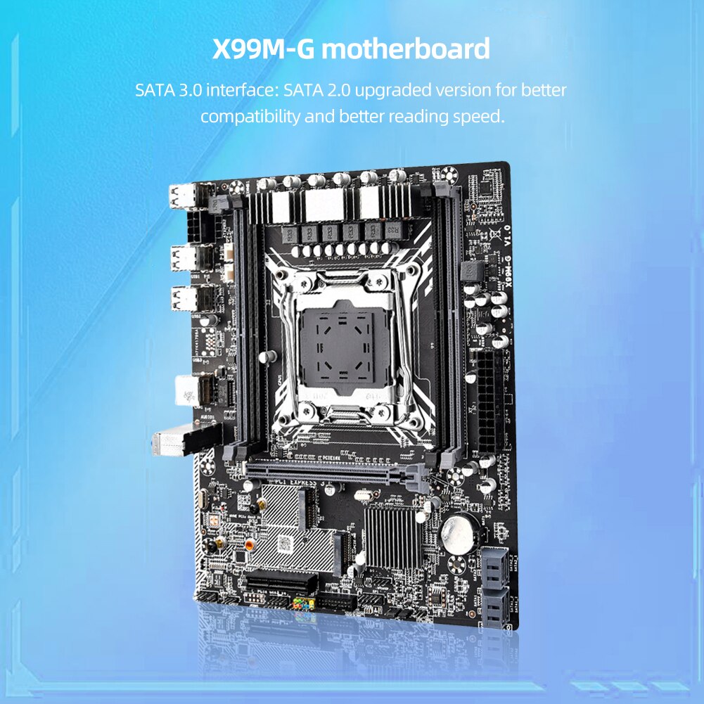 X99M-G Computer Motherboard Memory 128GB Desktop Computer MainBoard 5.1 Channel Support LGA2011-3 V3/V4 SATA2.0 3.0 PCI-E 16X/4X