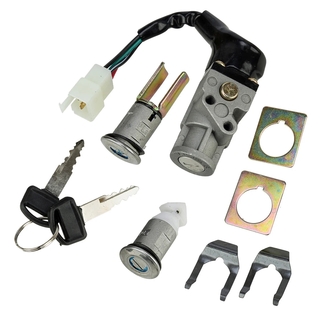 35010-GV4-901 Electric Ignition Switch Lock Seat Lock Key Kit Fit For Honda CH80 Elite 1985-2001 2002 2003 2004 2005 2006 2007