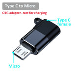 Type C Female to Micro Male USB Adapter for Mobile Phone OTG Converter Data Cable Connector USB C Adaptor for Laptop Notebook