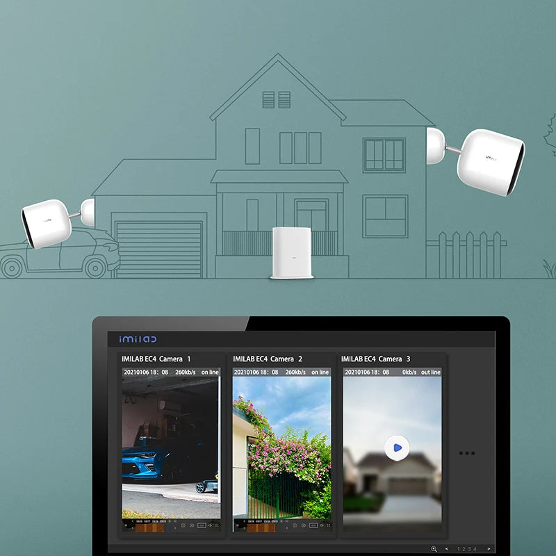 IMILAB EC4 Video Surveillance 2.5K IP Wireless WiFi Smart Home Security Outdoor Camera