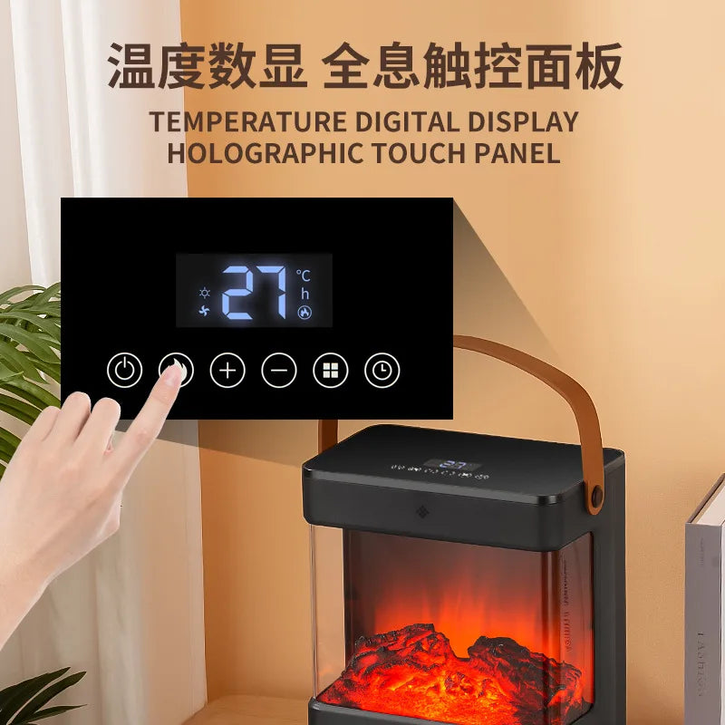 Simulation Flame heater PTC Electric heater Warm Portable home bathroom hot fan Electric fireplace in winter