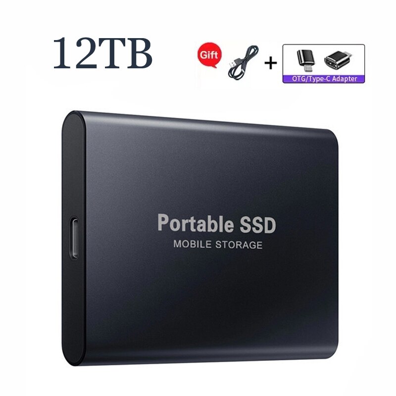 Portable SSD 1TB High-speed Mobile Solid State Drive 500GB External Storage Decives Type-C USB 3.1 Hard Disks for Laptop/PC/ Mac