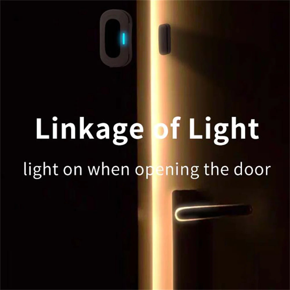 Tuya Zigbee Smart Door Window Magnet Sensor Alarm Rechargeable Security Protection Smart life APP Remote Control Smart Home