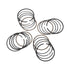 48.5mm 48.75mm 49mm 49.25mm 49.5mm Motorcycle Engine Piston Rings For Honda CB250 Hornet 250 1996-2007 06 CB 250 Jade 250 91-94