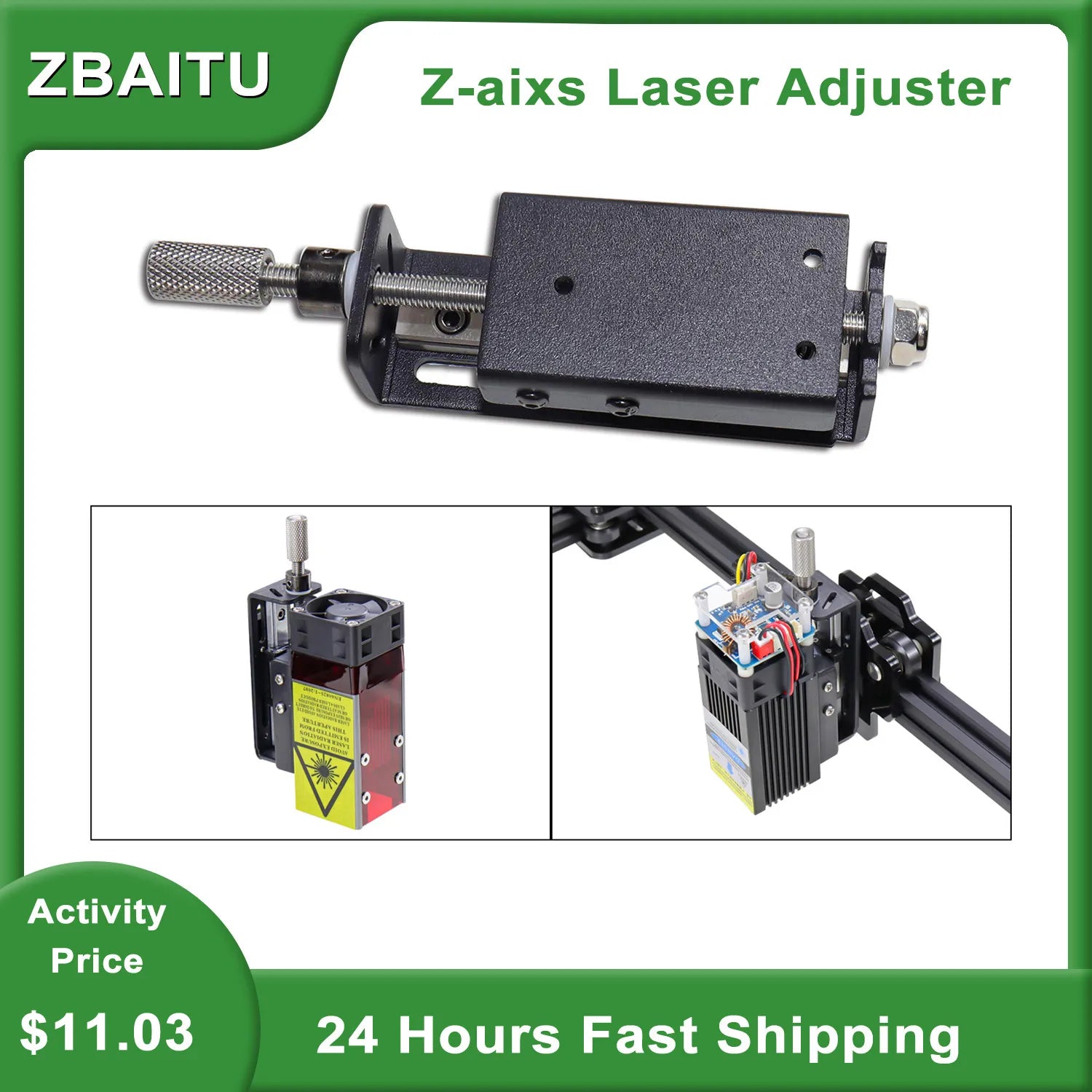 Engraving Machine Laser Head Z axis Slide Way Lifting Adjustable Screw Module Focus Adjustment Metal Fixed Mounting Bracket