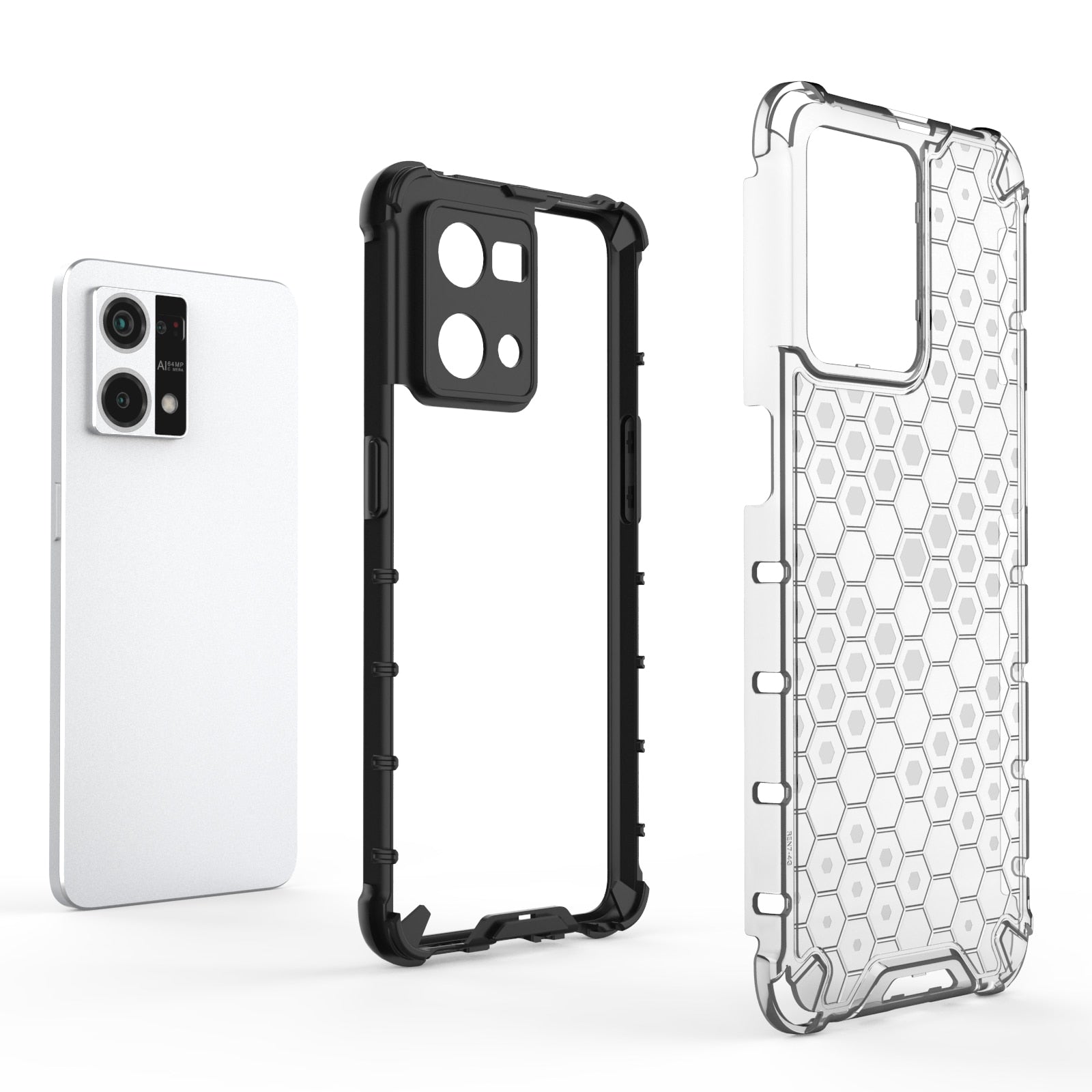 For OPPO Reno 7 4G Case Shockproof Bumper Hybrid Armor  Phone Case For OPPO Reno7 CPH2363 6.43" Transparent Protect Back Cover