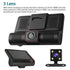 Car DVR HD Large Screen 3 Cameras Video Recorder Three-Way Camera Driving Safety Recorder Reversing Image