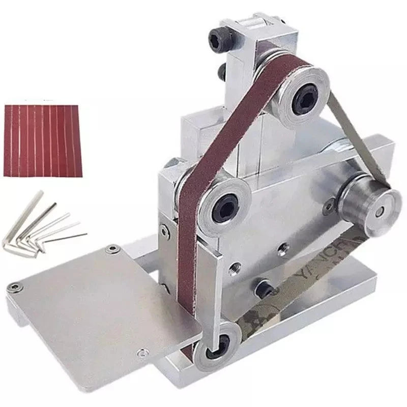 220V Angle Grinder DIY Polishing Grinding Machine Belt Cutter Edges Sharpener Mini Electric Belt Sander 10 gears Grinder Machine
