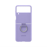 Original Samsung Z Flip3 5G Silicone With Ring Case For Samsung Galaxy Z Flip 3 Phone Cover Clear Cases, EF-PF711