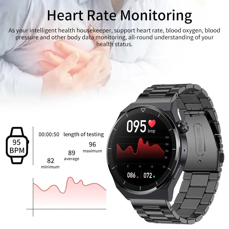 LIGE Smart Watch For Men 2023 Bluetooth Answer Calls Waterproof Watches Sports Fitness Tracker Men Smartwatch Relogio Masculino