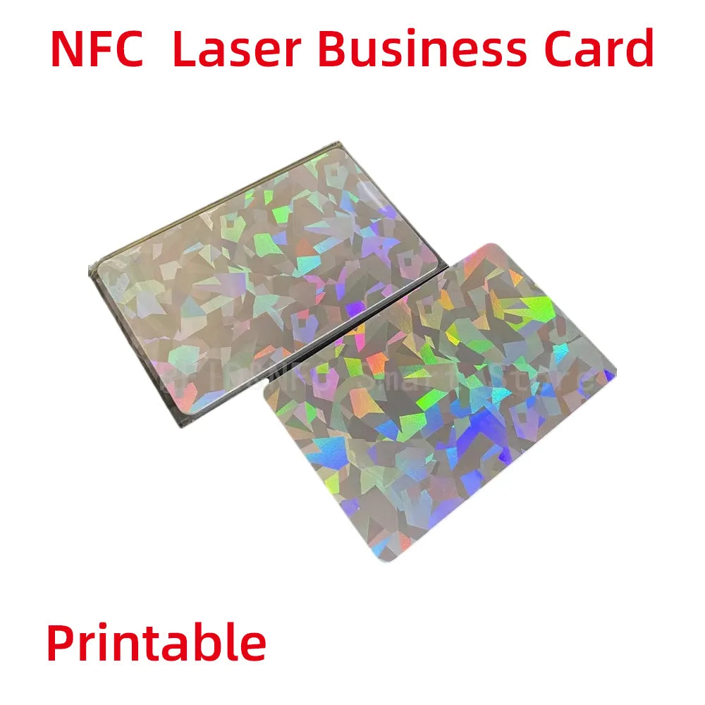 5pcs NFC Laser Business Cards PVC Material 13.56MHz RFID Access Control NTG 213 NFC Card Personalized  Laser NFC Business Card