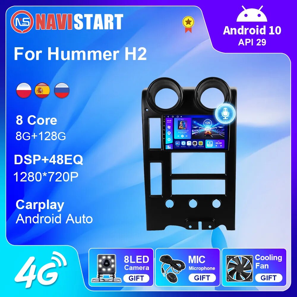 NAVISTART Car Radio With Screen For Hummer H2 2002-2007 Carplay Multimedia Video Player Navigation GPS Stereo No 2din 2 din DVD