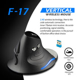 ZELOTES F-36 Wireless Vertical 2.4G Bluetooth Mouse Full Color Light 8 key Programming 2400DPI Game Mouse 730mah lithium battery