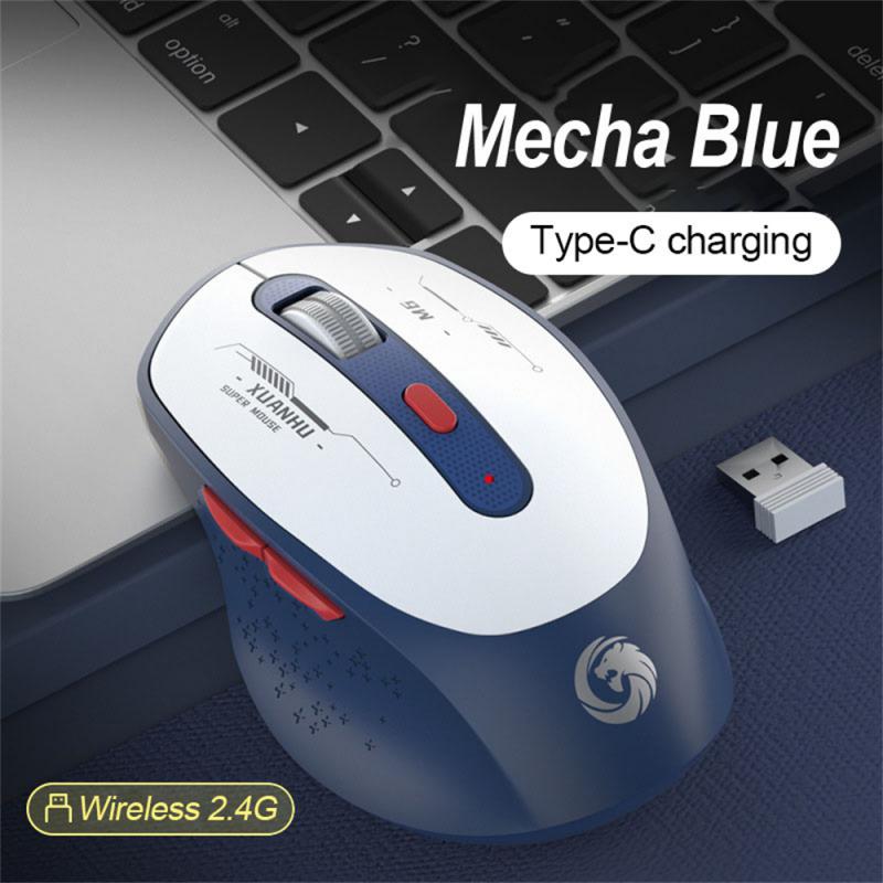 RYRA Dual Mode Bluetooth 2.4G Wireless Mouse Type-C Rechargeable Silent Ergonomic Mice For Laptop PC DPI Adjustable Gaming Mouse