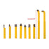 9Pcs 8x8mm Carbide Tipped Lathe Metal Cutter Bit Cutting Tool Set Turning Boring