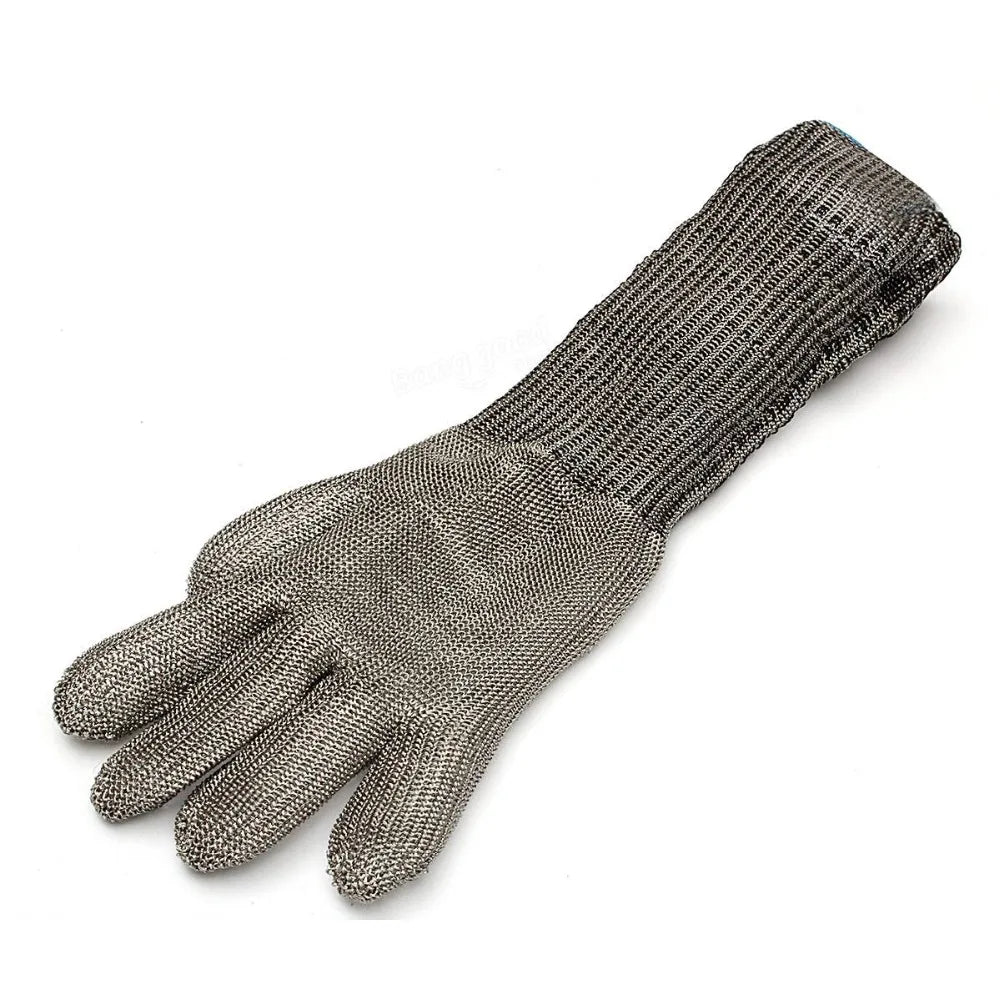 High Quality Safety Gloves Stainless Steel Wire Braided Cut Proof Protect Metal Mesh Working Gloves Men Level 5 Protection