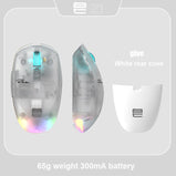 Wireless Mouse RGB Light, PAW3395, TTC Golden Wheel Encoder, Kaihua GM8.0 Black Mamba Micro Motion, 65g Ultra Light