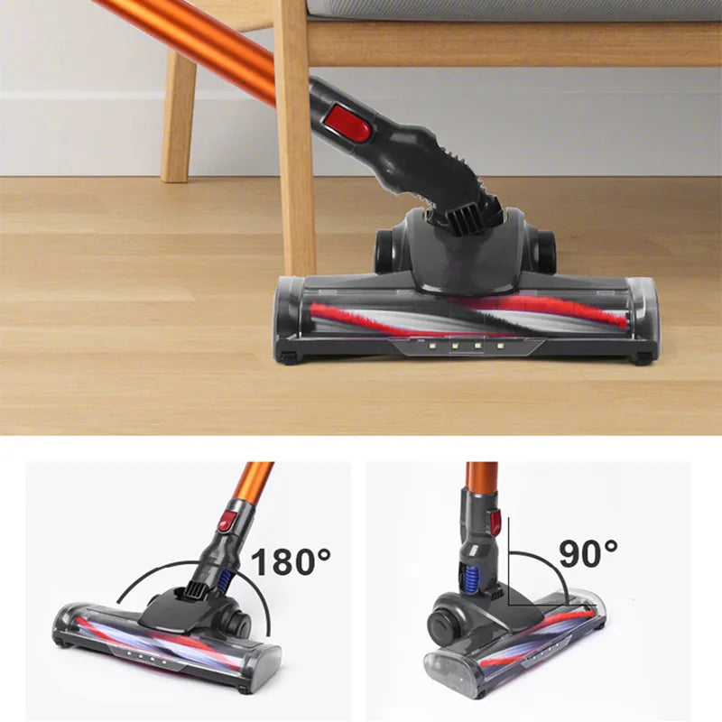 Wireless Handheld Vacuum Cleaner For Home Electric Broom 15kPa Powerful Suction Carpet Floor Bedding Cleaner Removable Battery