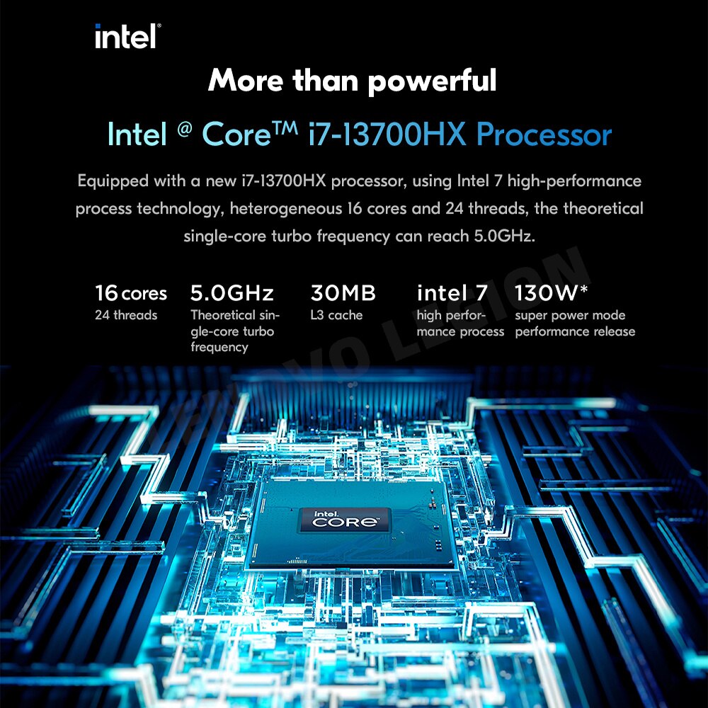 New Lenovo Legion Y9000P Gaming Laptop 2023 13th Intel Core I9-13900HX 16G 32G/3/4T SSD RTX4060/RTX4070 16 inches 240Hz Notebook