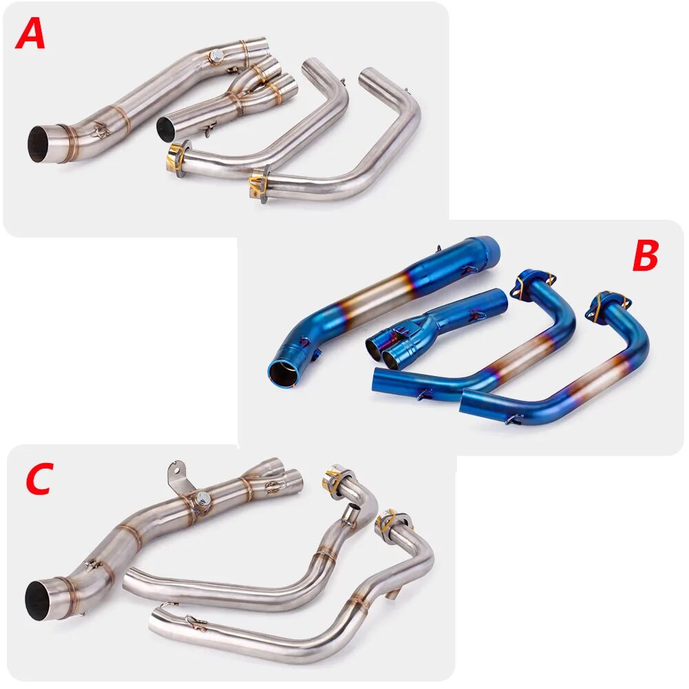 For Yamaha YZF R3 R25 MT03 Motorcycle Exhaust Escape Moto Modified Full Systems Front Middle Link Pipe Muffler DB Killer parts